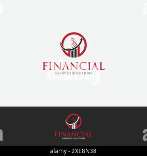 Financial Growth Solutions Logo Design Template. Stock Vector