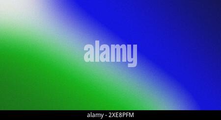 Grainy gradient, blue and green abstract background. Stock Photo