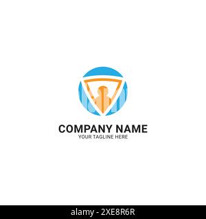 Online cyber security logo design vector element. Stock Vector