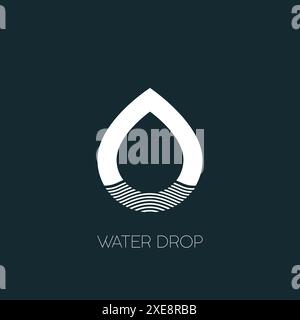 Abstract water drop logo icon vector template. Water drop Logo design vector linear infinite shape. Stock Vector