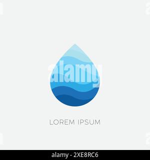 Modern oil drop abstract vector logo design template. Abstract waterdrop creative logotype. Stock Vector