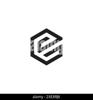 Modern unique letter CS SC logo design template - vector. Stock Vector