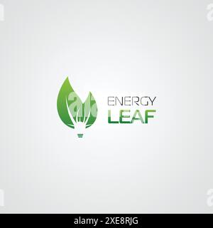 natural logo design, bio leaf energy electric logo icon vector template Stock Vector
