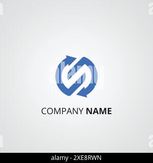 Alphabet S letter arrow logo vector template illustration. Stock Vector