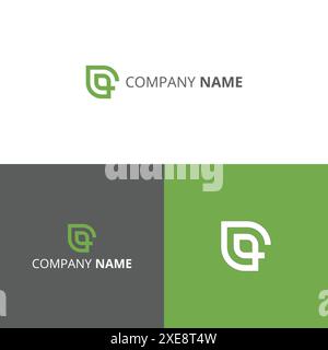 Initial cq, qc modern Logo icon design. Letter cq alpha logo design template Stock Vector