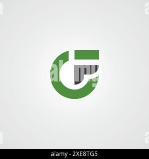 Initials letter CF or FC logo design inspiration. Stock Vector