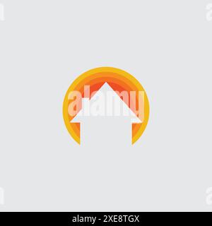 Colorful House Logo Template Design Vector Stock Vector