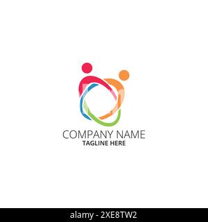 foundation Logo Colorful Design Template Vector. Community Logo Template Vector. Stock Vector