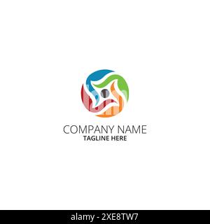 foundation Logo Colorful Design Template Vector. Community Logo Template Vector. Stock Vector