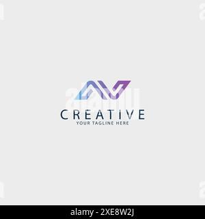 Letter N logo design template vector elements. Stock Vector