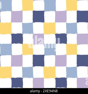 Checkered Pattern. Seamless background. Colorful textured checkerboard Stock Vector
