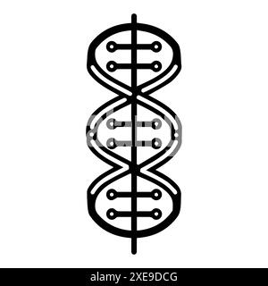 genetics icon or modern line symbol. Vector line art and icon design with bold outline. Black and white Pixel Perfect minimalistic symbol isolated whi Stock Vector