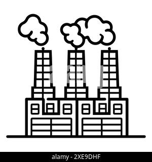 pollution icon or modern line symbol. Vector line art and icon design with bold outline. Black and white Pixel Perfect minimalistic symbol isolated wh Stock Vector