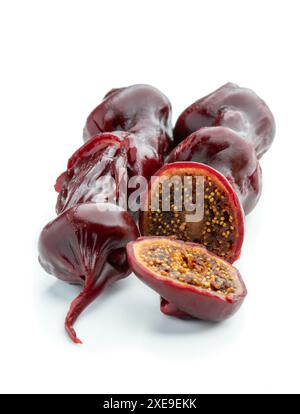 Delicious  sweet churchkhelas with dry figs isolated on white Stock Photo