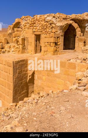 Ruins of crusaders Shobak Castle, Jordan Stock Photo