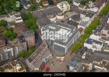 Aerial view, Neue Höfe shopping center on Bahnhofstrasse, Robert Brauner Platz, Herne-Mitte, Herne, Ruhr area, North Rhine-Westphalia, Germany, Aerial Stock Photo