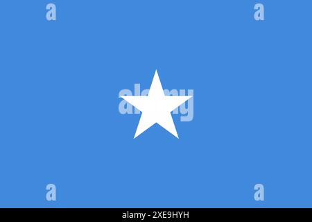 Flag of Somalia. Somali flag on fabric surface. Fabric texture. National symbol. Federal Republic of Stock Photo