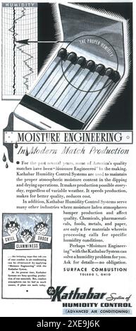1944 Kathabar humidity control air conditioning ad Stock Photo
