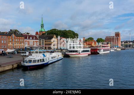 Fishing boat on the Schlei river in Schleswig Holstein, Germany. Stock Photo