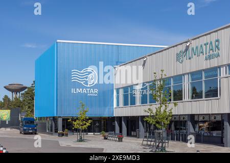 Modern Finnish Ice stadium in Espoo on a summer day Stock Photo