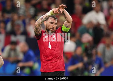 Georgia's Guram Kashia during the UEFA Euro 2024 Group F match at the Arena AufSchalke in Gelsenkirchen, Germany. Picture date: Wednesday June 26, 2024. Stock Photo