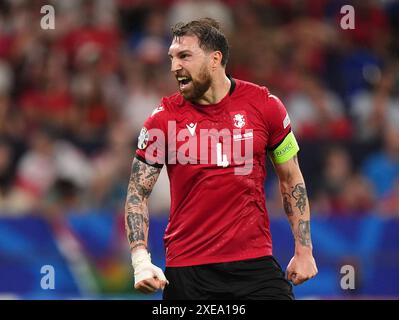 Georgia's Guram Kashia during the UEFA Euro 2024 Group F match at the Arena AufSchalke in Gelsenkirchen, Germany. Picture date: Wednesday June 26, 2024. Stock Photo