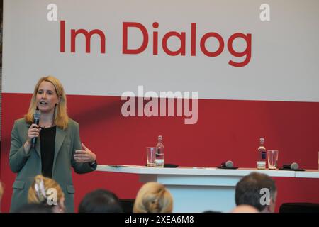 SPD GER, Berlin, 20241209, SPD Veranstaltung Wirtschaft in Ostdeutschland, mit Verena Hubertz *** SPD GER, Berlin, 20241209, SPD event on the economy in eastern Germany, with Verena Hubertz Stock Photo