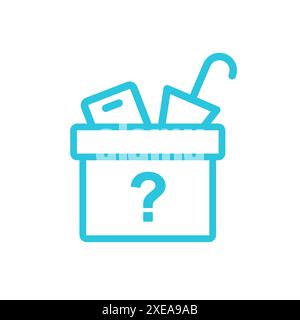 Lost and found icon. Isolated on white background. From blue icon set. Stock Vector