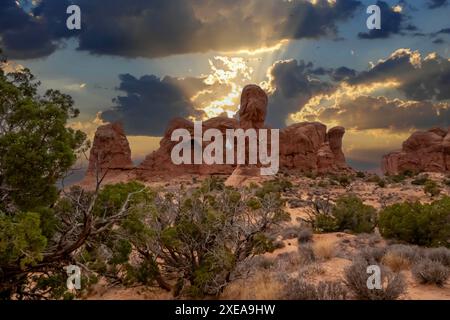 View Of Rock Formations In The American Southwest Stock Photo