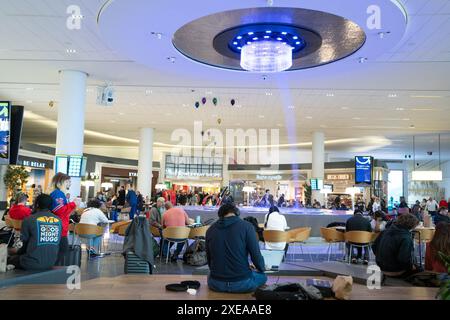 New York City - March 7, 2024:  View of new American Airlines terminal at Laguardia Airport in New York City. Stock Photo