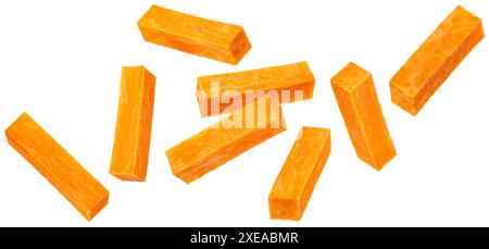 Sweet potato sticks isolated on white background Stock Photo