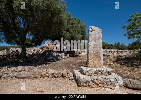 Menhir tribute to J. Corominas Roca Stock Photo