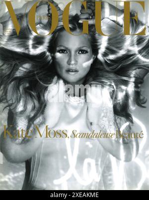 December 2005/ January 2006 Vogue Paris Cover with Kate Moss Stock