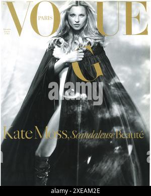 December 2005/ January 2006 Vogue Paris Cover with Kate Moss Stock