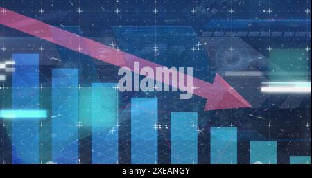 Statistical data processing against multiple round scanners, digital image Stock Photo