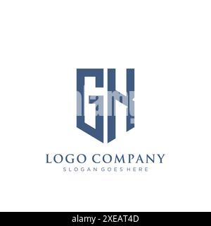 GK shield type logo design. Stock Vector