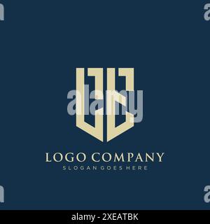 LT shield type logo design. Stock Vector