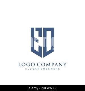 TO shield type logo design. Stock Vector