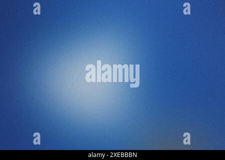 Blue background fading to white at the center with a grainy texture Stock Photo