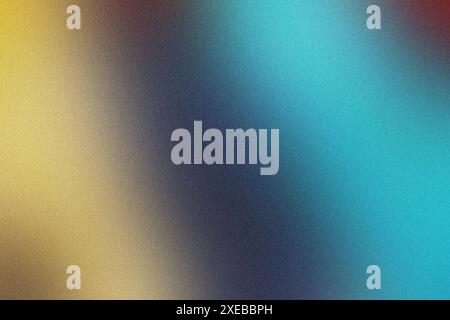 Abstract background featuring a vibrant gradient blending blue and yellow hues, enhanced by a subtle grain texture Stock Photo