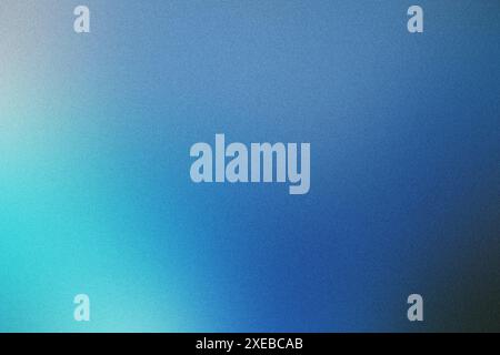 Abstract blue gradient background featuring a subtle grain texture effect Stock Photo