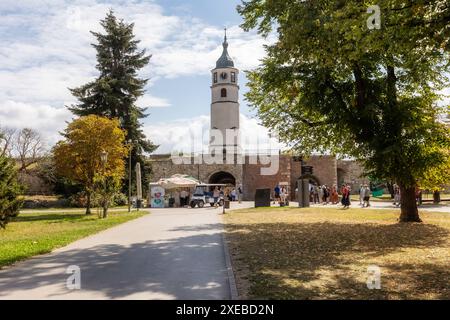 Sahat clock Tower, Kalemegdan, Belgrade, Serbia Stock Photo