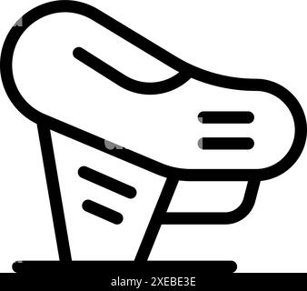 Icon of a modern solarium bed standing on the floor, ready for use in a beauty salon Stock Vector