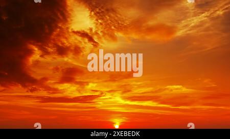 Beautiful tropical sky at sunset Stock Photo