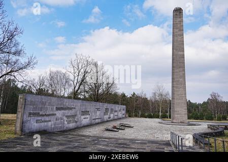 Bergen-Belsen Concentration Camp Memorial Stock Photo