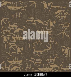 shaman brown background Stock Vector