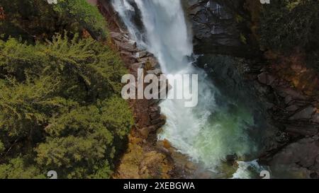 Krimml Waterfalls in Austrian Alps Stock Photo