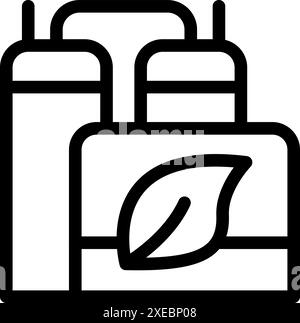 Eco friendly fuel cell generating clean and sustainable energy as a renewable power source Stock Vector