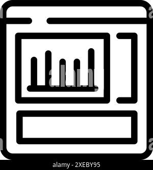 Simple website icon representing growing statistics, perfect for websites and apps related to business and finance Stock Vector