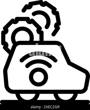 Autonomous transportation system using wifi signal and gears for a shared mobility service Stock Vector